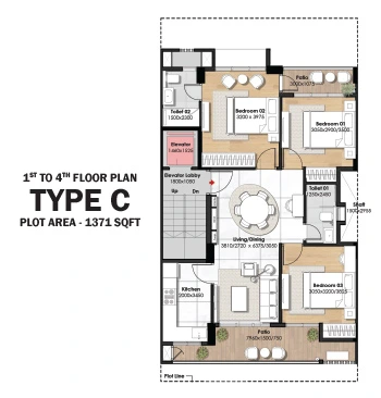 Type C 1st Floor Plan